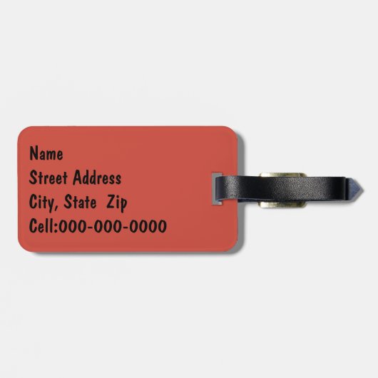 Wildblume Paint Brush Gepäckanhänger (Rückseite horizontal)