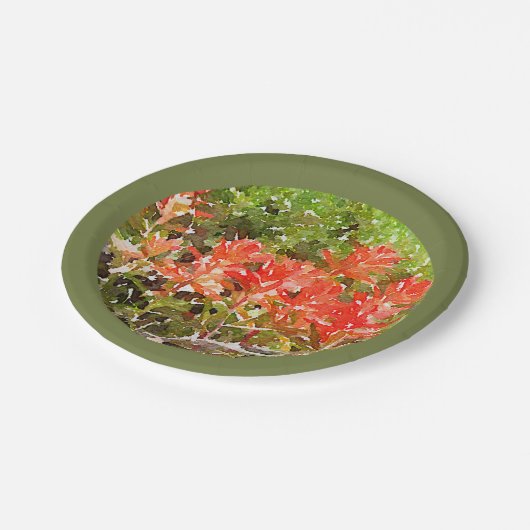 Wildblume Paint Brush Pappteller (Schrägansicht)