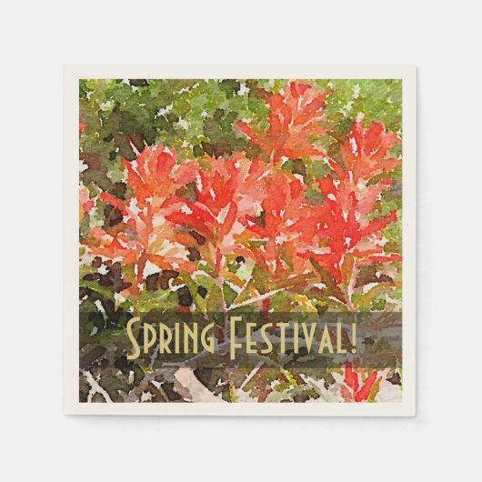 Wildblume Paint Brush Serviette (Vorderseite)