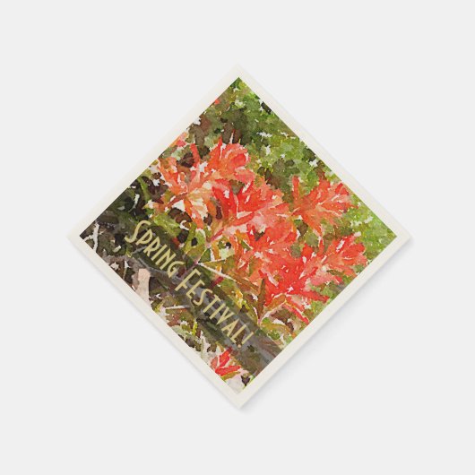 Wildblume Paint Brush Serviette (Ecke)