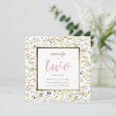 Wildblume Pampas Birthday Einladung (Stehend Vorderseite)