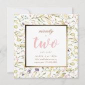 Wildblume Pampas Birthday Einladung (Vorderseite)