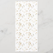 Wildblume Pampas Hochzeit mit Trockenmassage Menükarte (Rückseite)