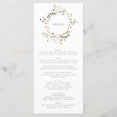 Wildblume Pampas Hochzeit mit Trockenmassage Menükarte (Vorderseite)