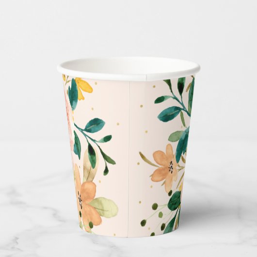 Wildblume Paper Cups Pappbecher (Rechts)