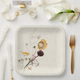 Wildblume-Papierplatte Pappteller