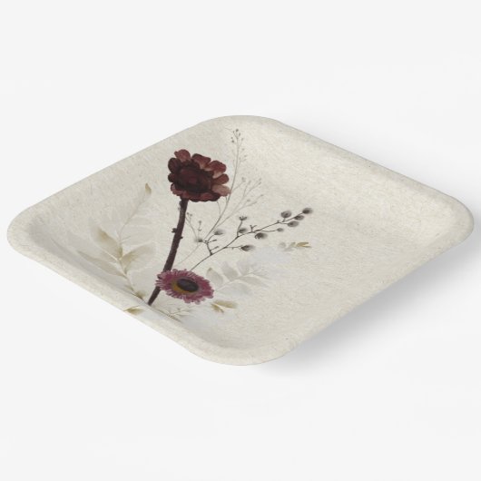 Wildblume-Papierplatte Pappteller (Gewinkelt)