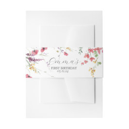 Wildblume-Papierservietten Einladungsbanderole