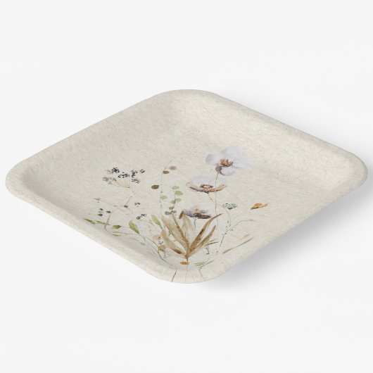 Wildblume Pappteller (Gewinkelt)