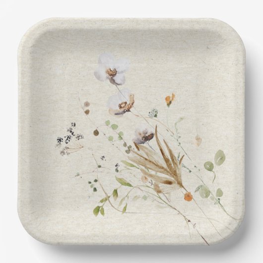 Wildblume Pappteller (Vorderseite)