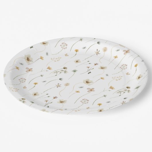 Wildblume Pappteller (Schrägansicht)