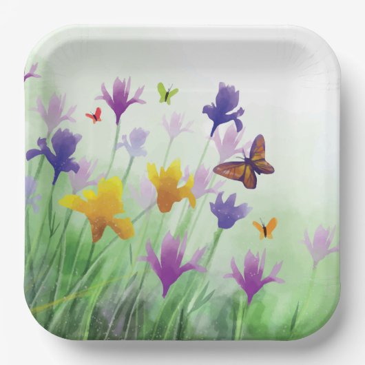 Wildblume Pappteller (Vorderseite)