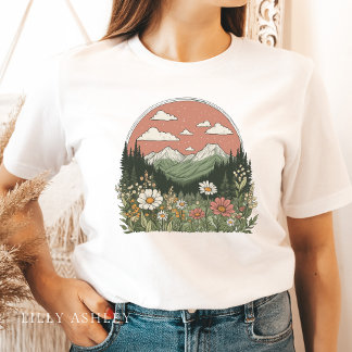 Wildblume Park Daisies T - Shirt für Frauen