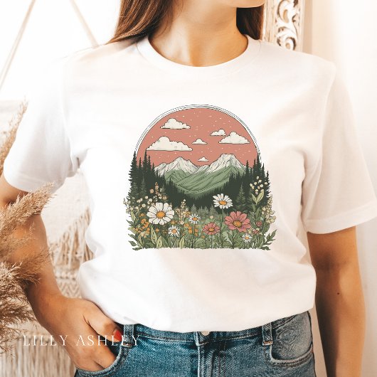 Wildblume Park Daisies T - Shirt für Frauen