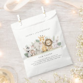 Wildblume Party Animal Safari Geburtstagspartei Geschenktütchen (Ausgeschnitten)