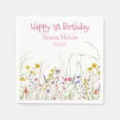 Wildblume Party Napkins Serviette (Vorderseite)