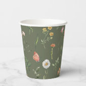 Wildblume Party Paper Cups Pappbecher (Rückseite)