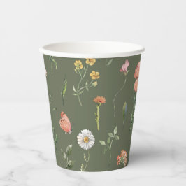 Wildblume Party Paper Cups Pappbecher
