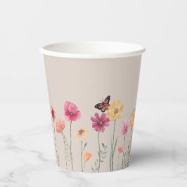 Wildblume Party Paper Cups Pappbecher