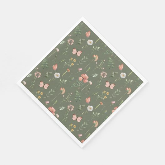 Wildblume Party Paper Napkins Serviette (Ecke)