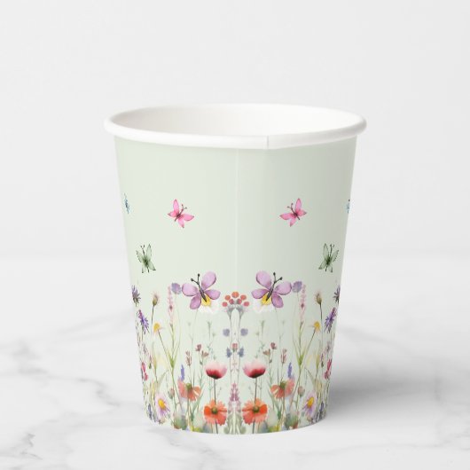 Wildblume-Party-Papiertasse Pappbecher (Rechts)
