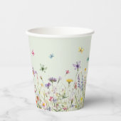 Wildblume-Party-Papiertasse Pappbecher (Vorderseite)