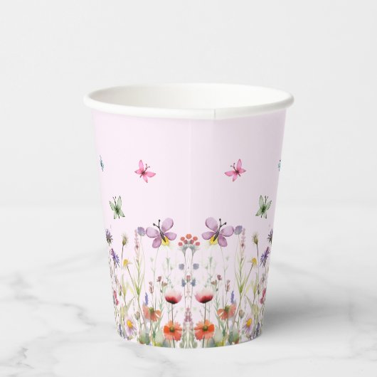 Wildblume-Party-Papiertasse Pappbecher (Rechts)