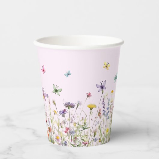 Wildblume-Party-Papiertasse Pappbecher (Vorderseite)