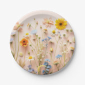 Wildblume Party Pappteller (Vorderseite)