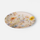 Wildblume Party Pappteller (Schrägansicht)