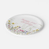 Wildblume-Party-Platte für Wasserfarben - 21. Gebu Pappteller (Schrägansicht)