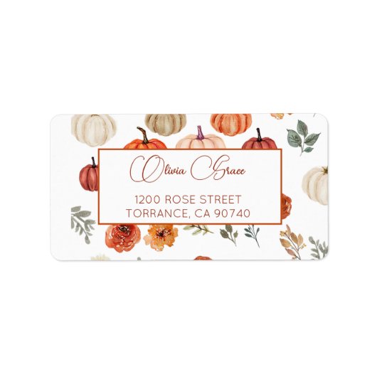 Wildblume-Patchlabel in Liebe Adressaufkleber (Vorne)