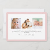 Wildblume Pattern Girl Foto Geburtsankündigung Einladung (Rückseite)