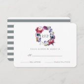 Wildblume Peony Floral with Feathers | UAWG RSVP Karte (Vorne/Hinten)