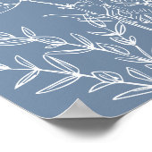 Wildblume Periwinkle Brautparty Begrüßungszeichen Poster (Ecke)