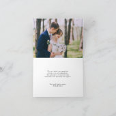 Wildblume Periwinkle Floral Wedding Foto Dankeskarte (Innenseite)