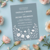 Wildblume periwinkle Hochzeit Einladung