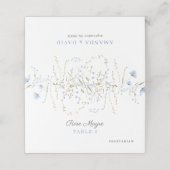 Wildblume Periwinkle Menü Option Tischnummer (Außenseite Aufgefaltet)