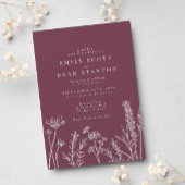 Wildblume Periwinkle Wedding Einladung