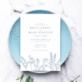 Wildblume Periwinkle Wedding Einladung