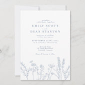 Wildblume Periwinkle Wedding Einladung (Vorderseite)