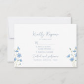 Wildblume Periwinkle Wedding RSVP Card (Vorderseite)