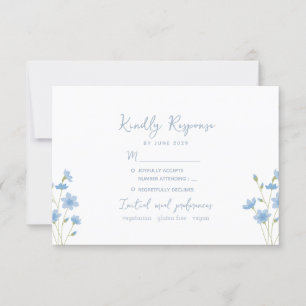Wildblume Periwinkle Wedding RSVP Card