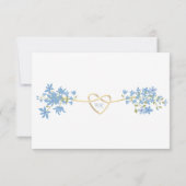 Wildblume Periwinkle Wedding RSVP Card Karte (Rückseite)