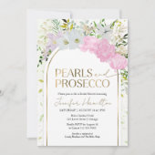 Wildblume Perlen und Prosecco-Brautparty Einladung (Vorderseite)