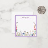 Wildblume Personalisiert ein Hinweis aus Mitteilungskarte (Vorderseite/Rückseite Beispiel)