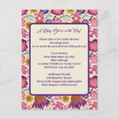 Wildblume Personalisiert Garden Babydusche Einladungspostkarte (Vorderseite)