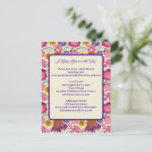 Wildblume Personalisiert Garden Babydusche Einladungspostkarte (Stehend Vorderseite)