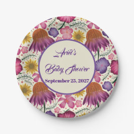 Wildblume Personalisiert Garden Babydusche Pappteller