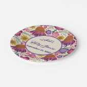 Wildblume Personalisiert Garden Babydusche Pappteller (Schrägansicht)